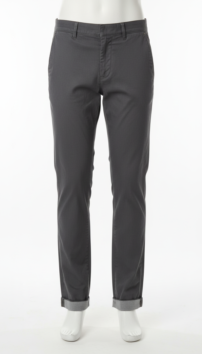 Charcoal grey stretch chinos