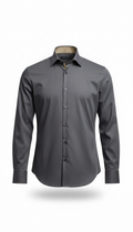 Graphite cotton tailored shirt