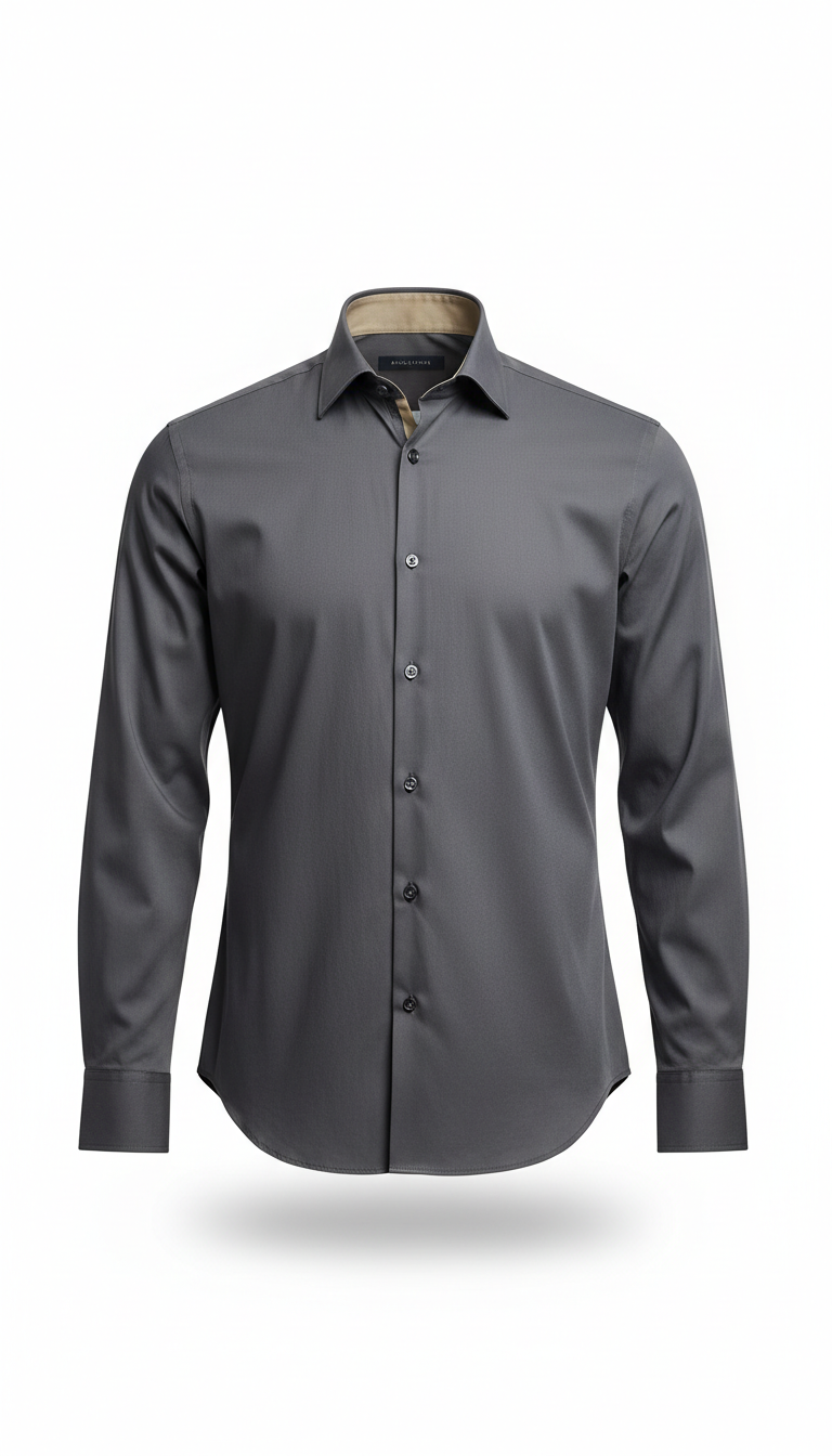 Graphite cotton tailored shirt